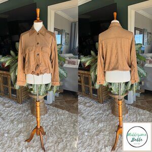 Max Studio Faux Suede Bomber Jacket